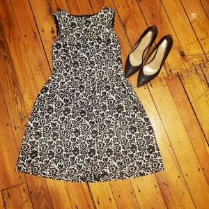 A-Line Vintage-Inspired 1950s Style Floral Dress